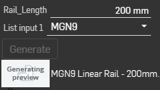 Configuration dropdowns