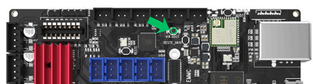 DZ01 Button Map: BOOT (Green) and Reset (Pink)